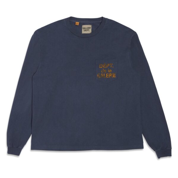 GALLERY DEPT NAVY FRENCH L/S POCKET TEE