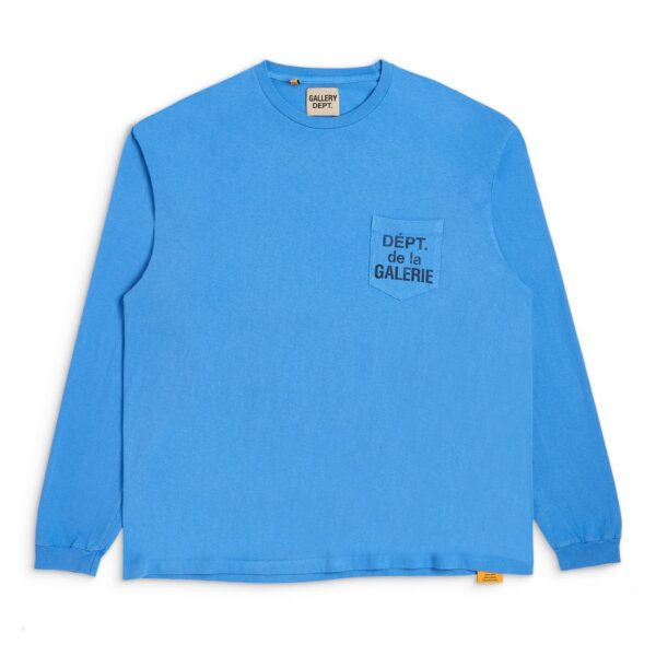 GALLERY DEPT BLUE DE LA L/S POCKET TEE