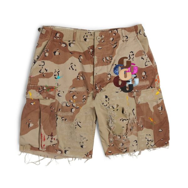 G PATCH CHOCOLATE CHIP CAMO CARGO SHORTS