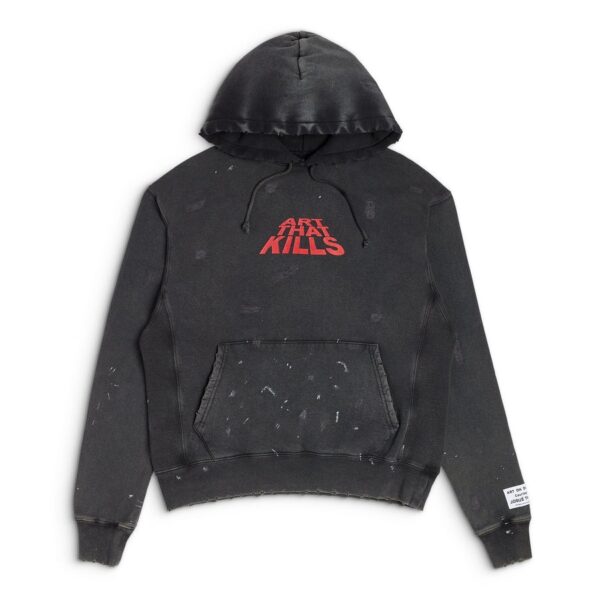 GALLERY DEPT ATK DISTRESSED LOGO HOODIE